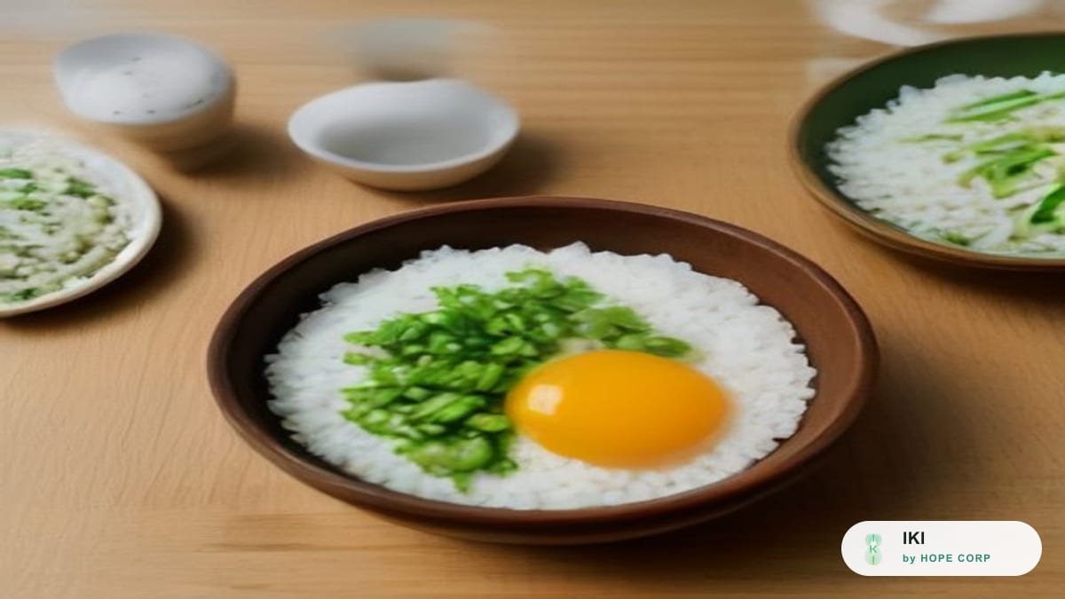 Mâm cơm Việt giản dị với rau xanh, đậu phụ và một chén cơm nhỏ