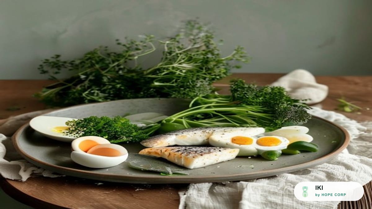 Bữa ăn giàu đạm cho người trung niên với đậu hũ, cá và rau xanh