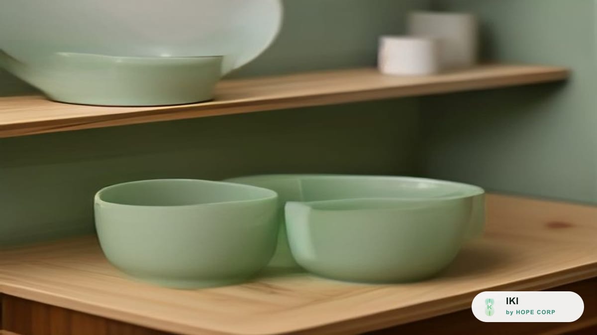 Cốc nước ấm và bàn chải đánh răng đặt cạnh cửa sổ buổi sáng sớm yên tĩnh