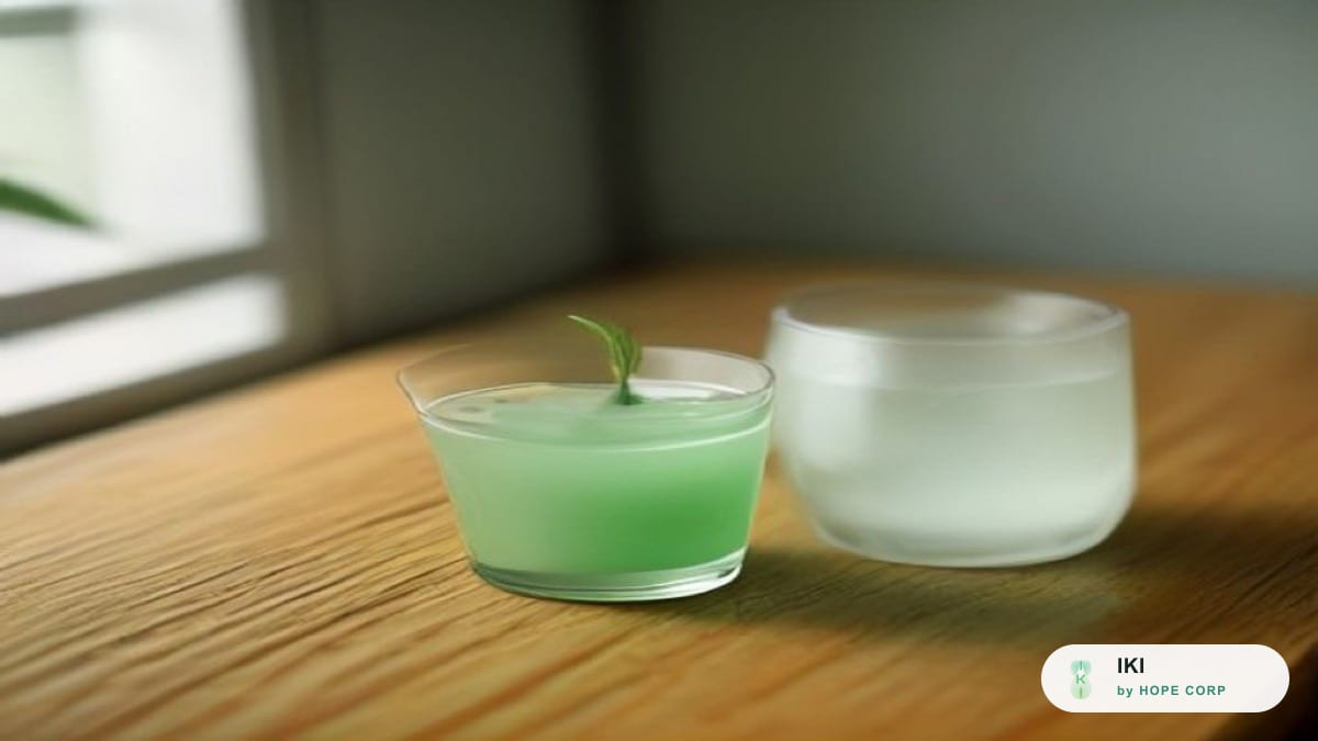 Một ly nước ấm và một ly nước đá đặt cạnh nhau trên bàn gỗ