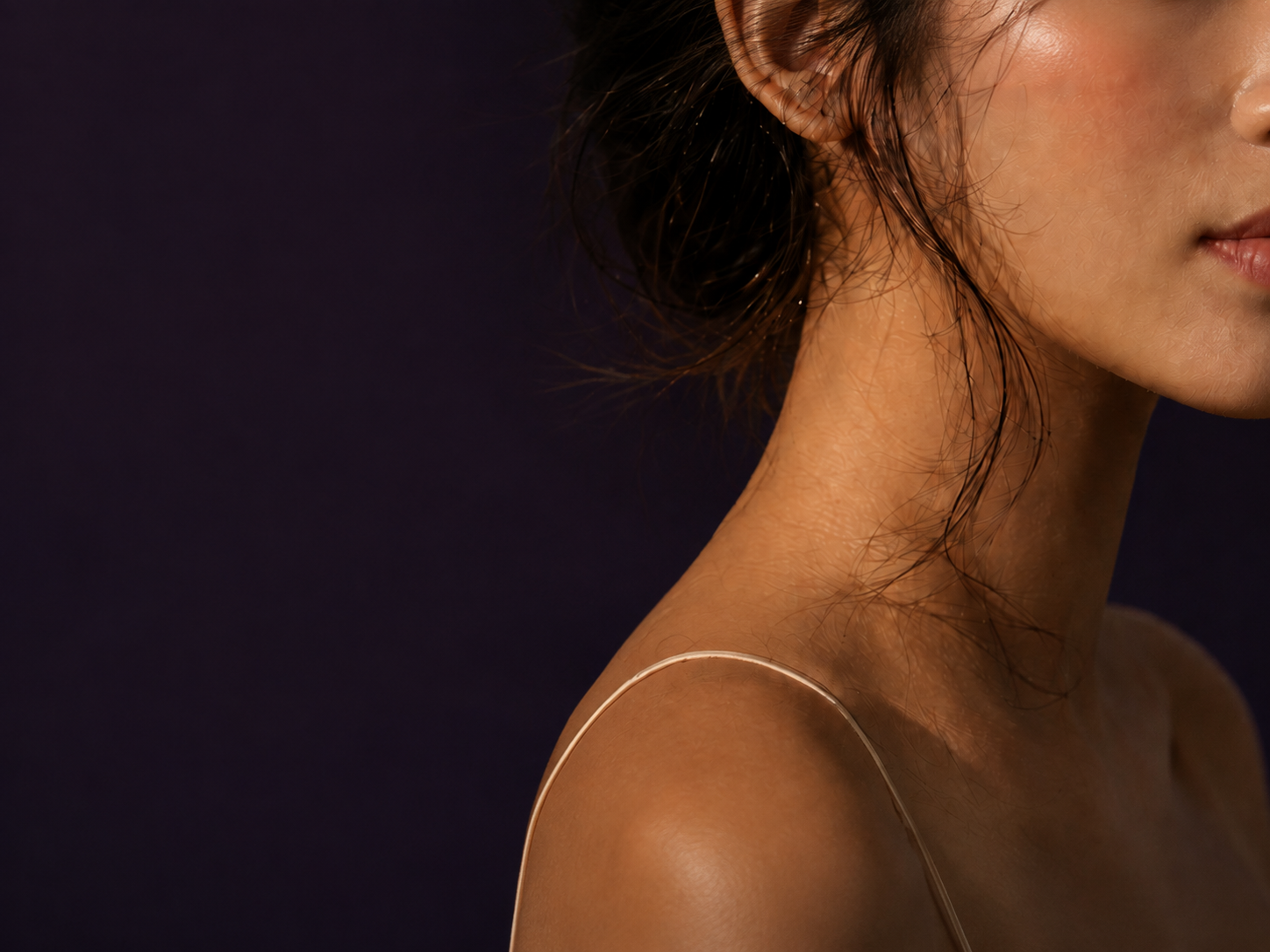 Portrait of a woman in warm light