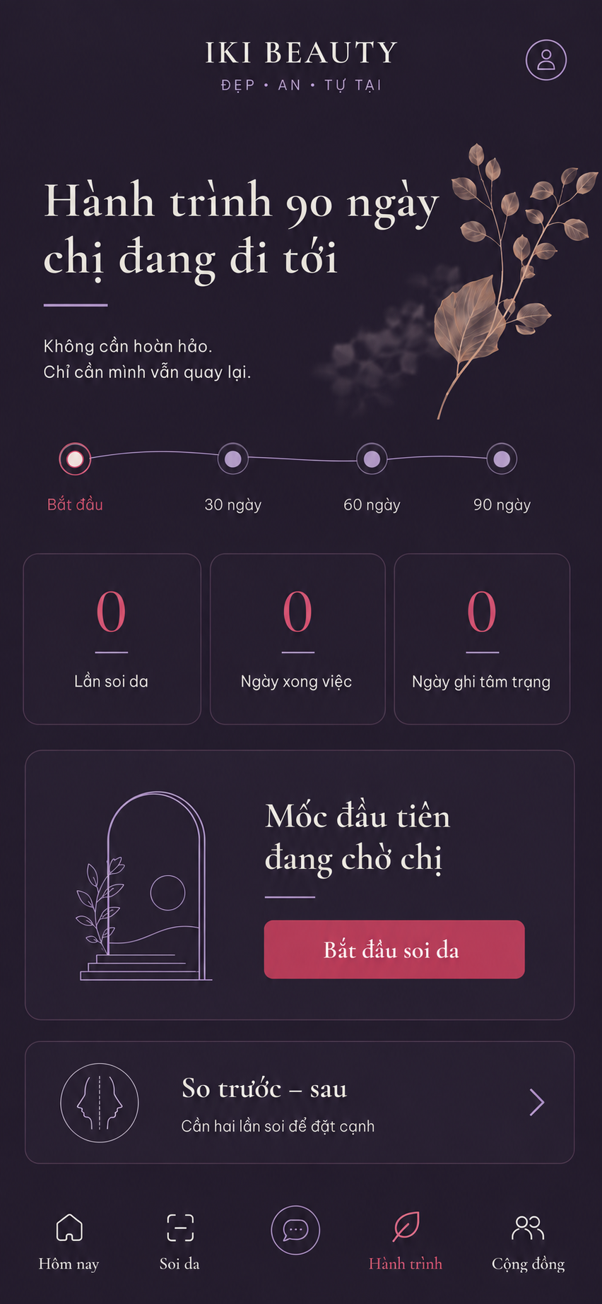 Your journey — app design screen