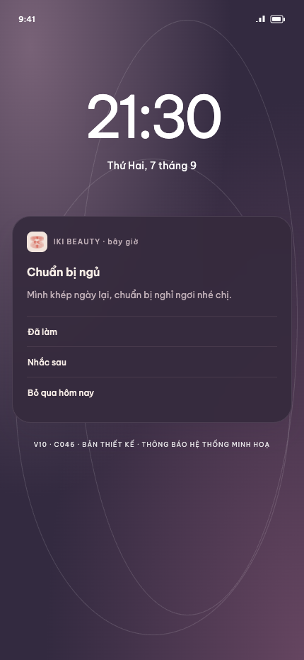 Your reminders — app design screen