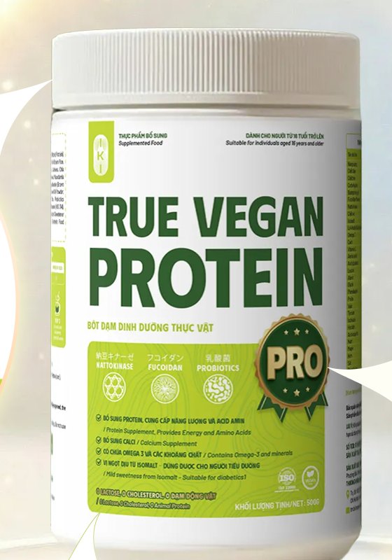 Hộp bột đạm dinh dưỡng thực vật True Vegan Protein Pro 500g của IKI